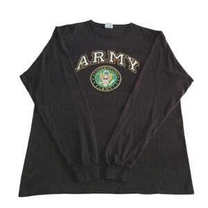 Delta Pro Weight Black Long Sleeve Army T Shirt Large
